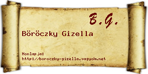 Böröczky Gizella névjegykártya