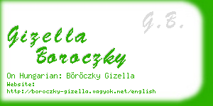 gizella boroczky business card