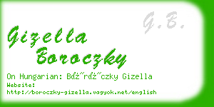 gizella boroczky business card